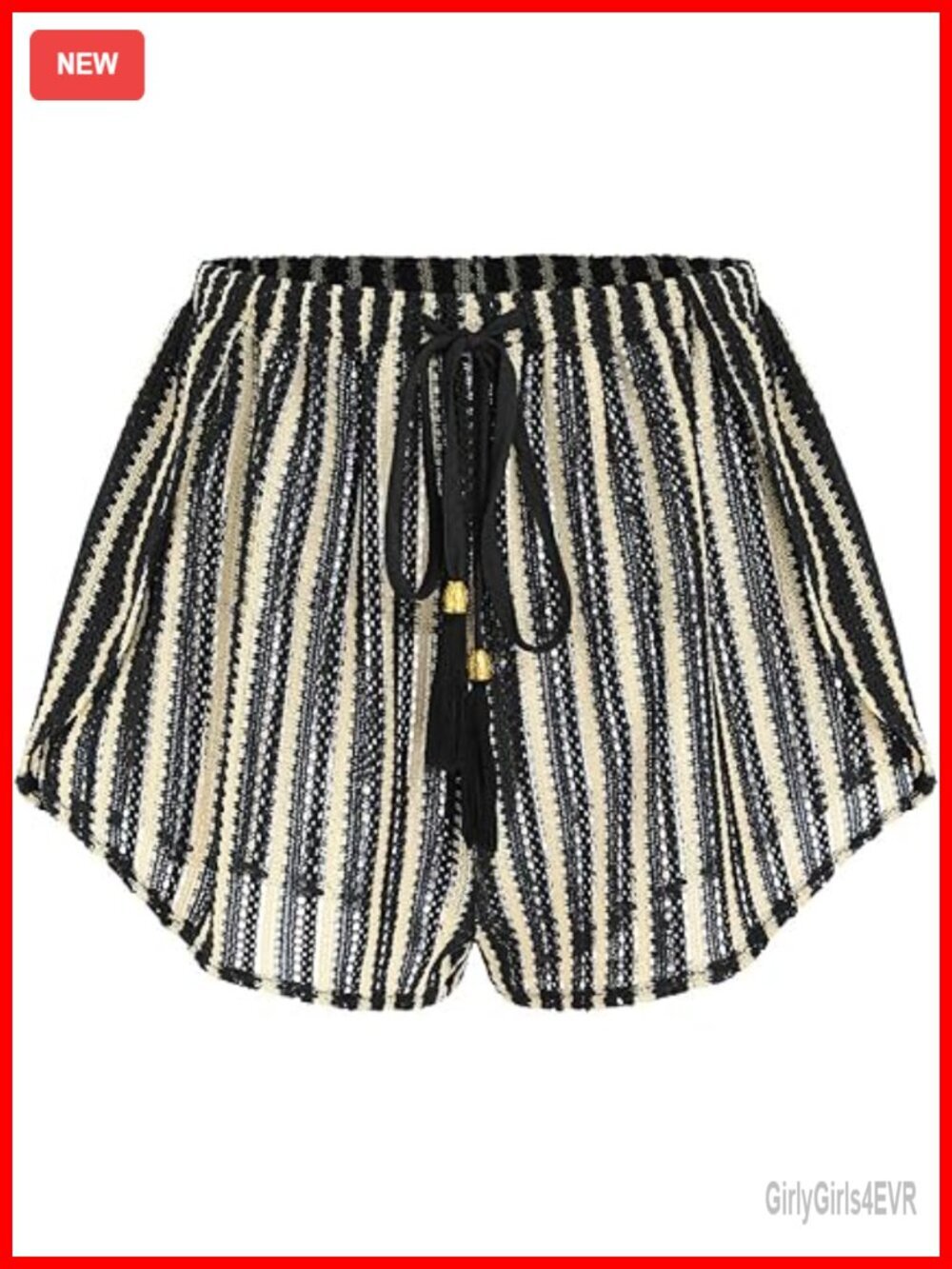 Crochet Cover Up Shorts for Women Beach Swimwear Boho High Waisted Drawstring